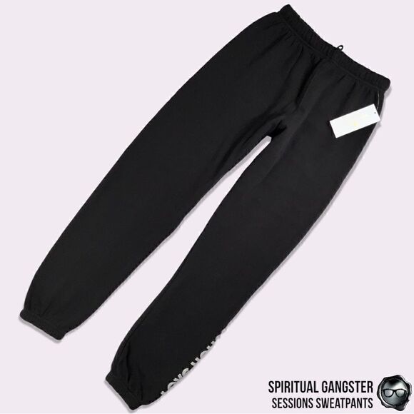 SPIRITUAL GANGSTER WOMEN LOVE YOURSELF SESSIONS JOGGER SWEATPANTS VINTAGE BLACK - Picture 4 of 16